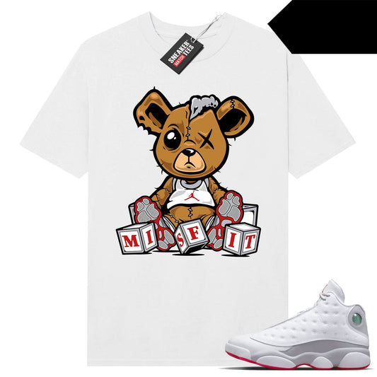 Wolf Grey 13s shirts to match Sneaker Match Tees White Misfit Teddy