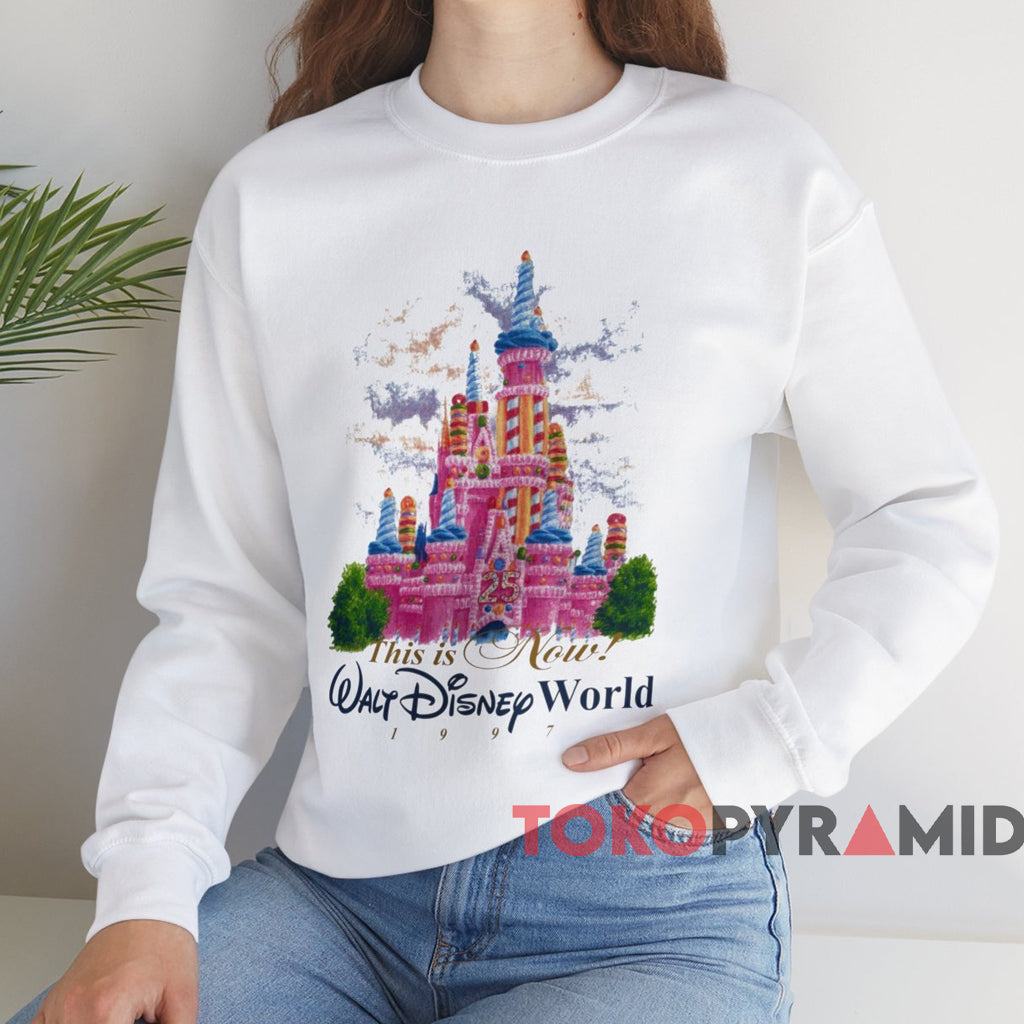 1997 Walt Disney World 25th Anniversary Pink Castle T-Shirt