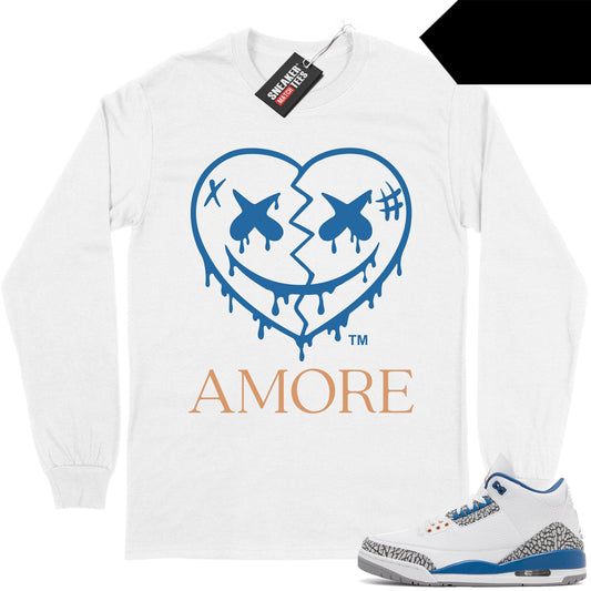 Wizards 3s shirts to match Sneaker Match Long Sleeve Tees White AMORE Crazy Love Heart