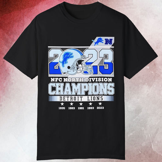 2023 NFC North Division Champions Detroit Lions T-shirt