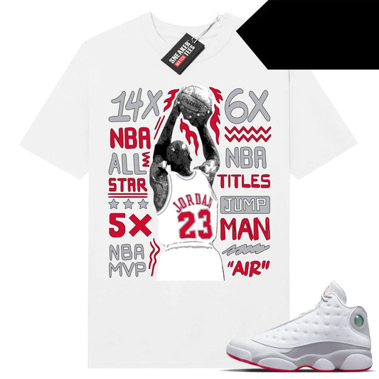 Wolf Grey 13s shirts to match Sneaker Match Tees White Last Shot