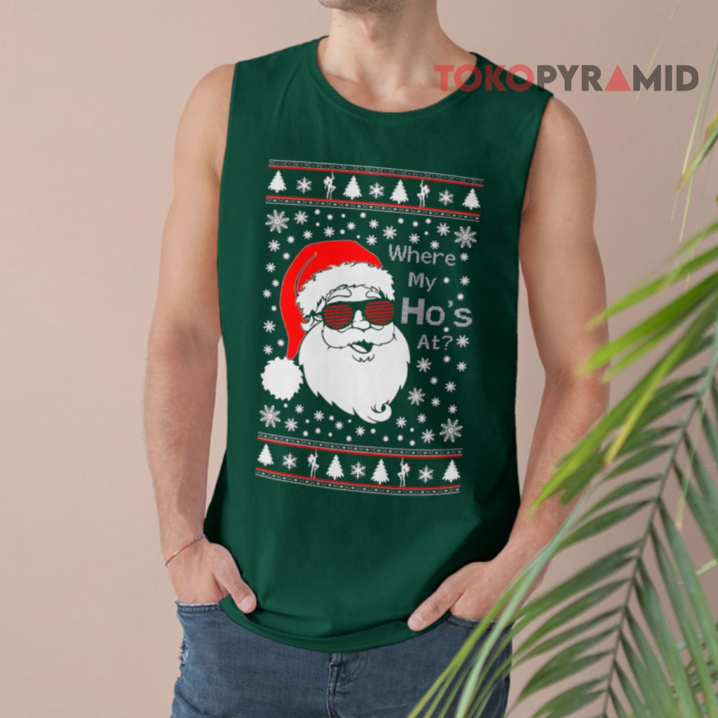 Where My Ho's At Santa Ugly Christmas Santa Ho's Sweatshirt