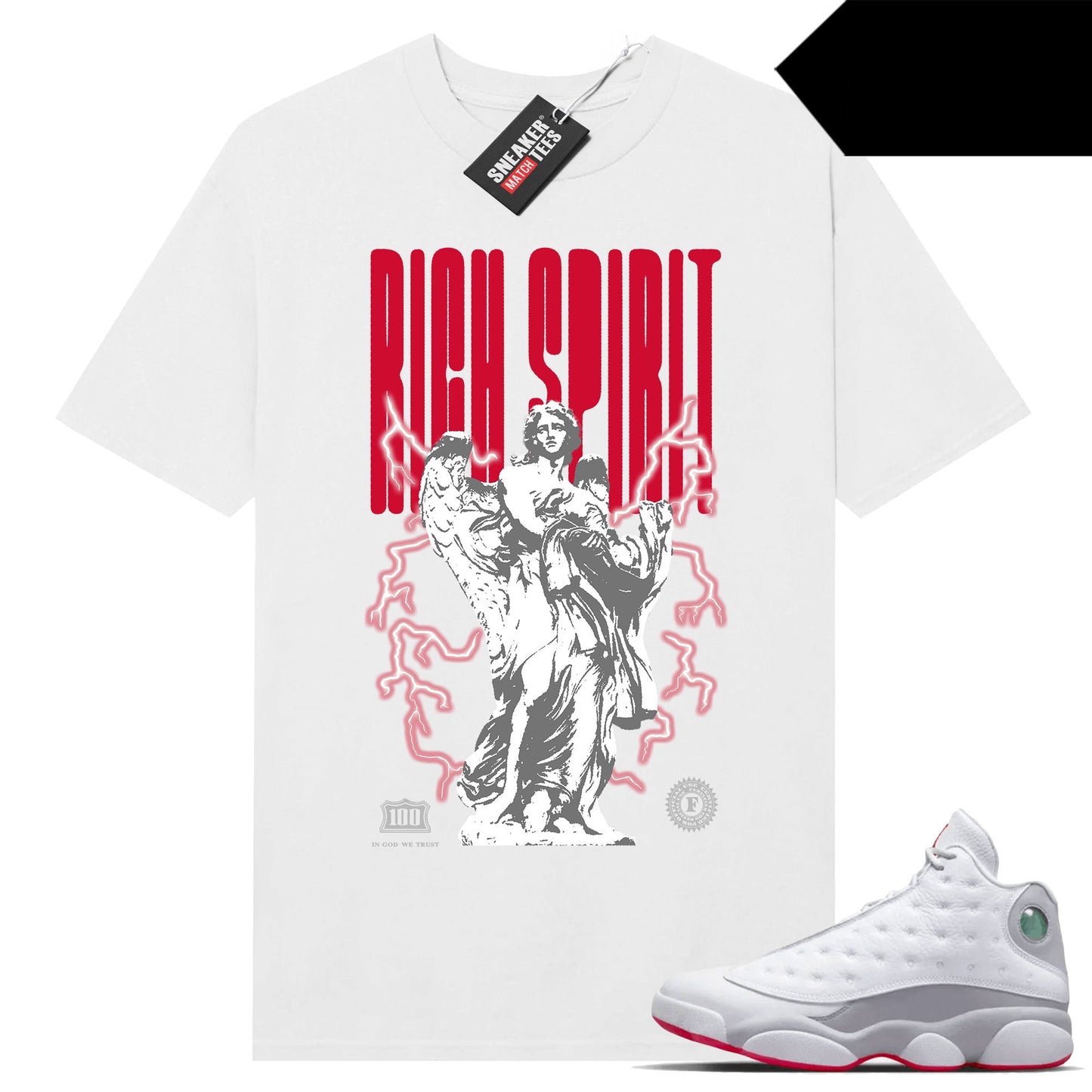 Wolf Grey 13s shirts to match Sneaker Match Tees White Rich Spirit