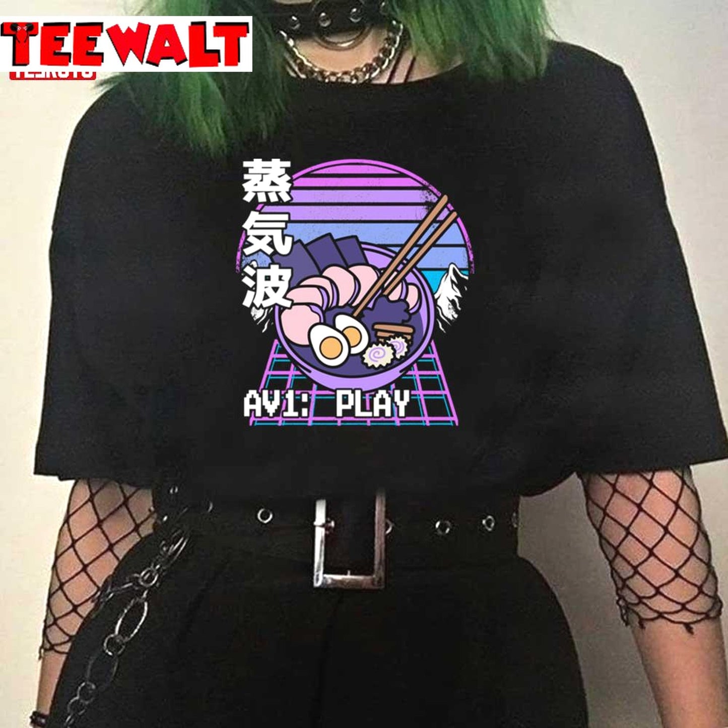 Aesthetic Ramen 90s Retrowave Sunset Pastel Goth Unisex T-Shirt