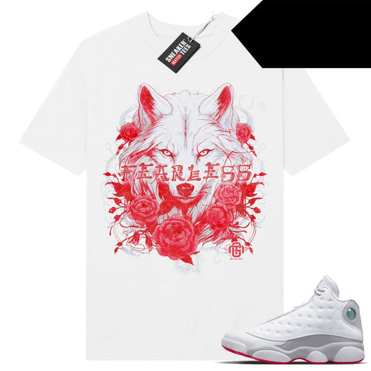 Wolf Grey 13s shirts to match Sneaker Match Tees White Japanese Wolf