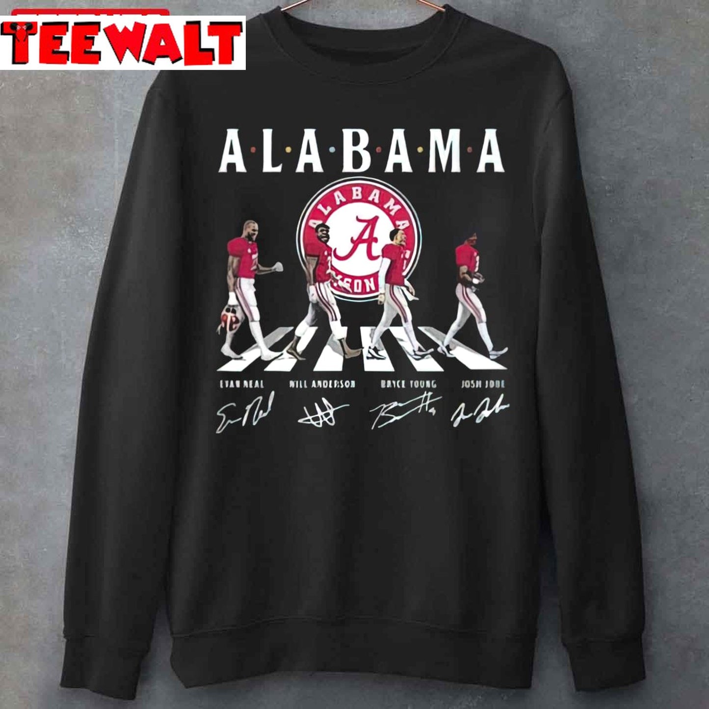 Alabama Crimson Tide Abbey Road Evan Neal Will Anderson Signatures Unisex T-Shirt