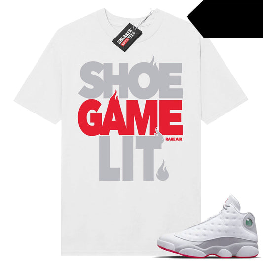 Wolf Grey 13s shirts to match Sneaker Match Tees White Shoe Game Lit