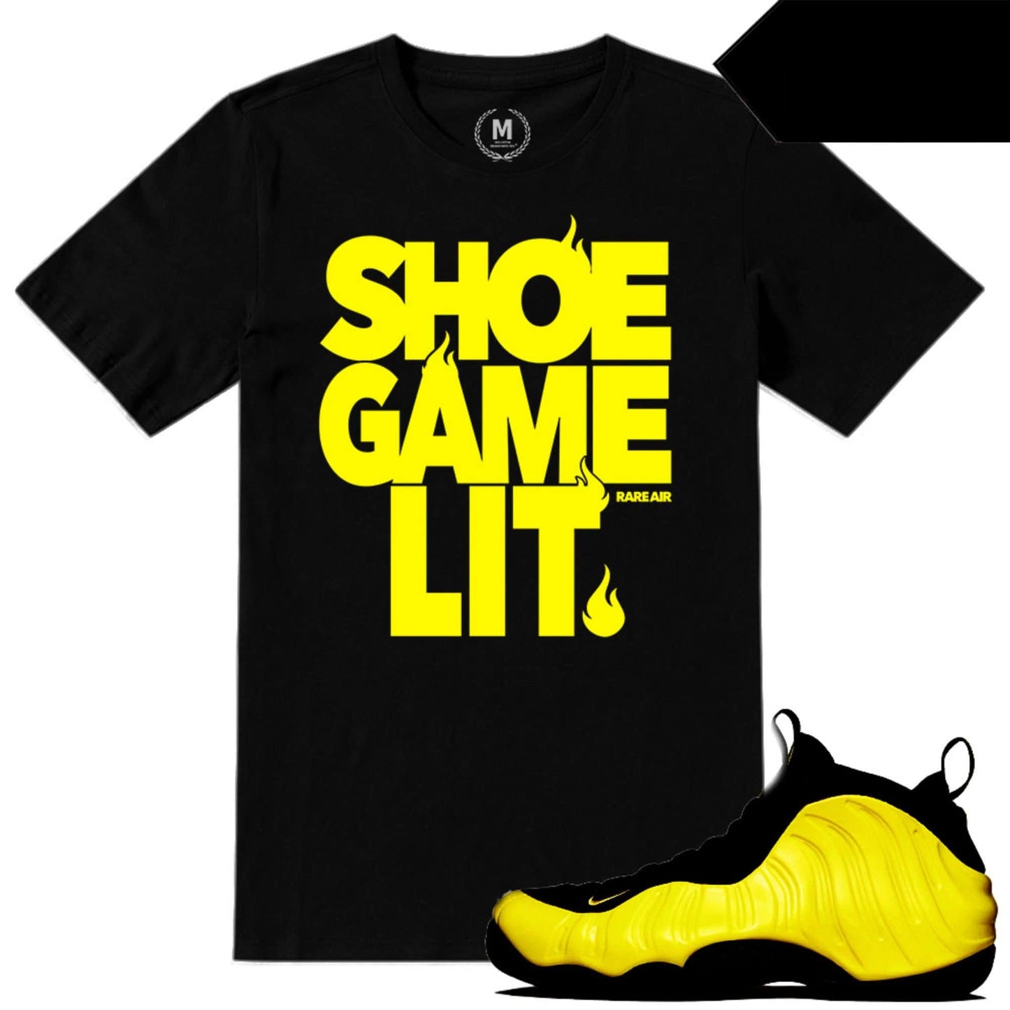 Wutang Foamposite Shirts to match Sneaker Match Tees Black Shoe Game Lit