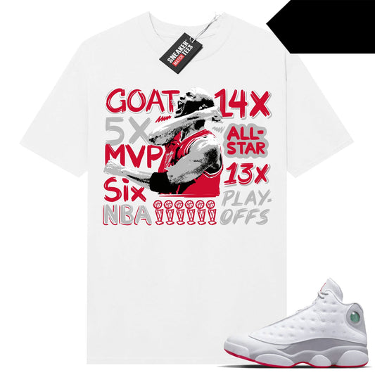 Wolf Grey 13s shirts to match Sneaker Match Tees White Championship