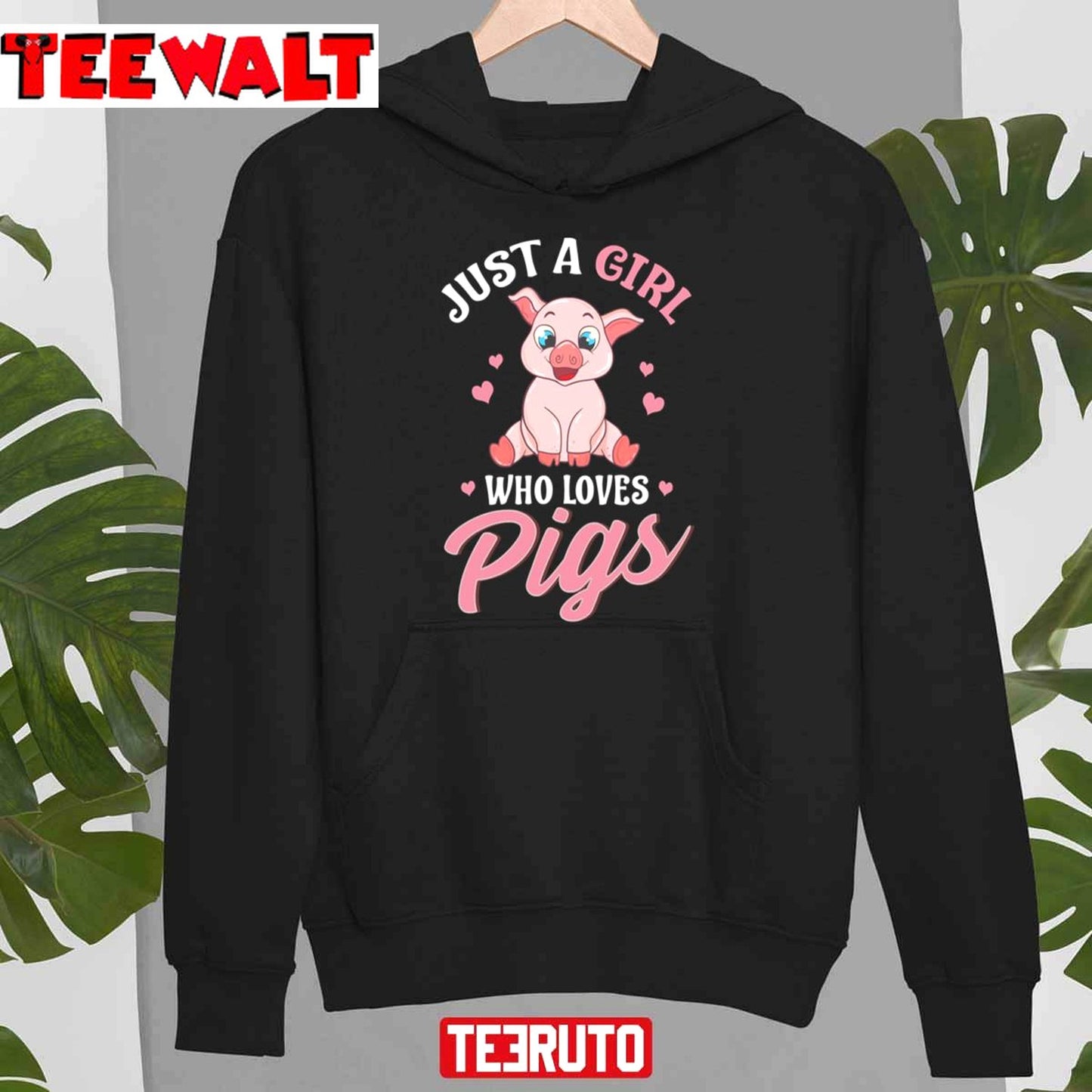 Adorable Just A Girl Who Loves Pigs Women Unisex T-Shirt