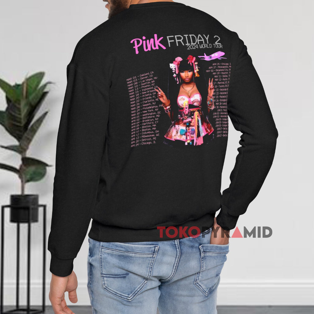 2024 Nicki Minaj Pink Friday 2 World Tour Shirt Double Sided