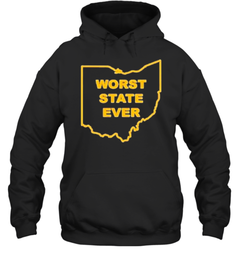 Worst State Ever Ohio State Map T-Shirt