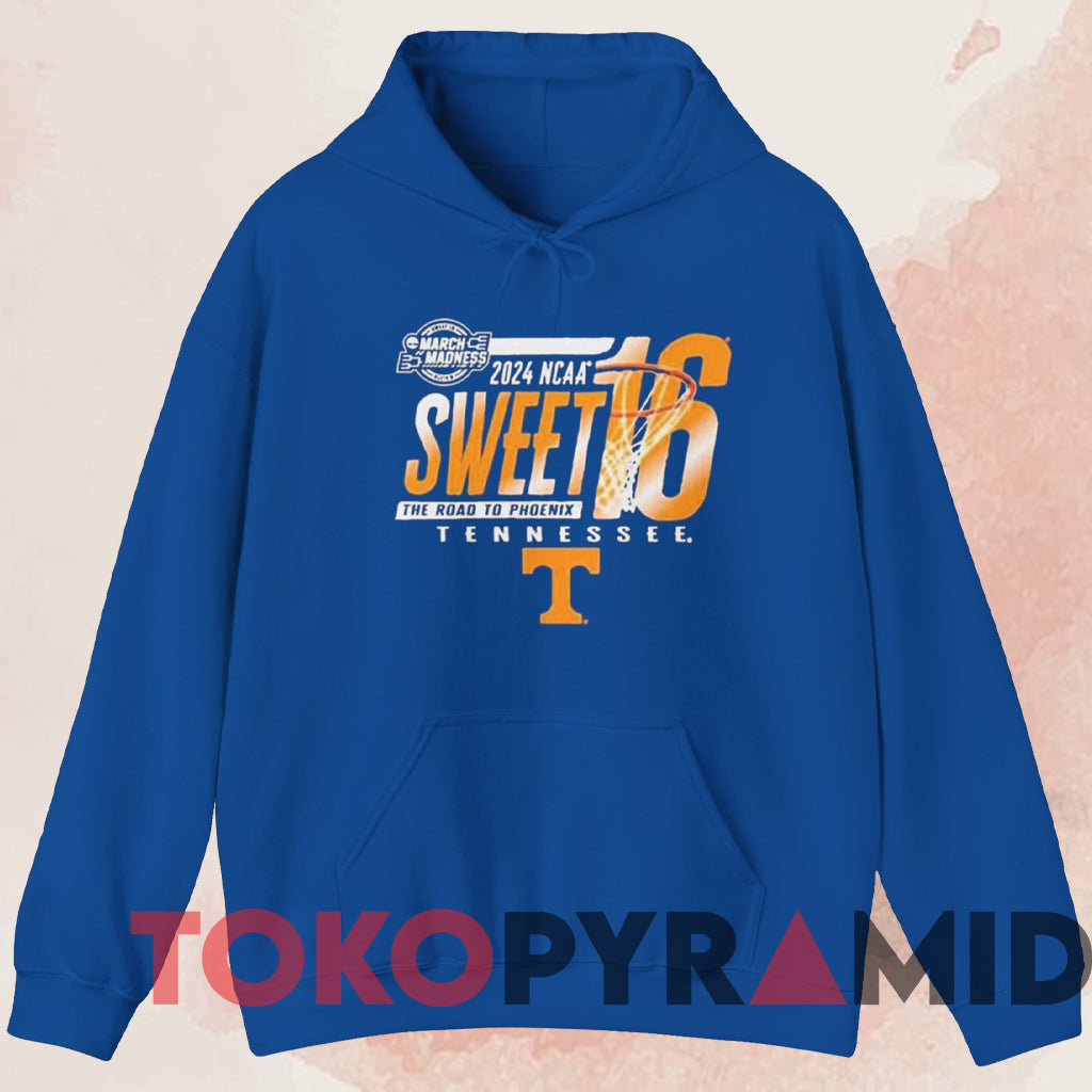 2024 NCAA Tennessee Volunteers Sweet 16 The Road To Phoenix Shirt