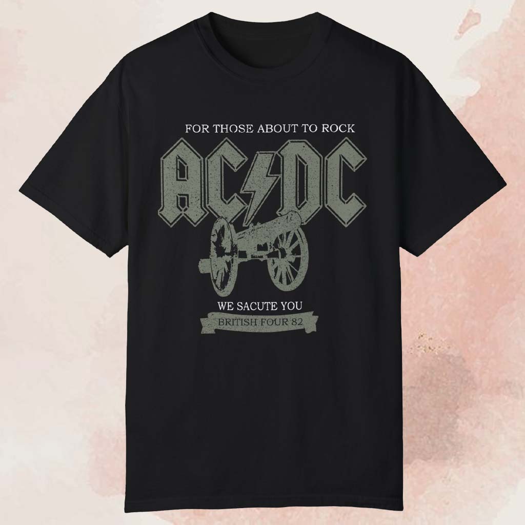 ACDC For Those About To Rock We Salute You British Tour 82 T-Shirt