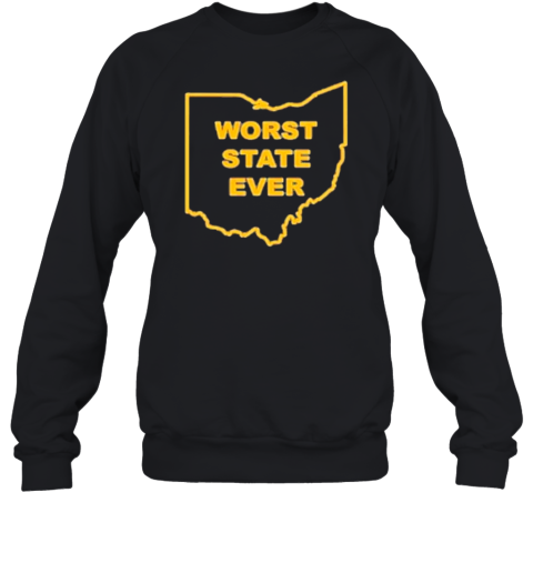 Worst State Ever Ohio State Map T-Shirt