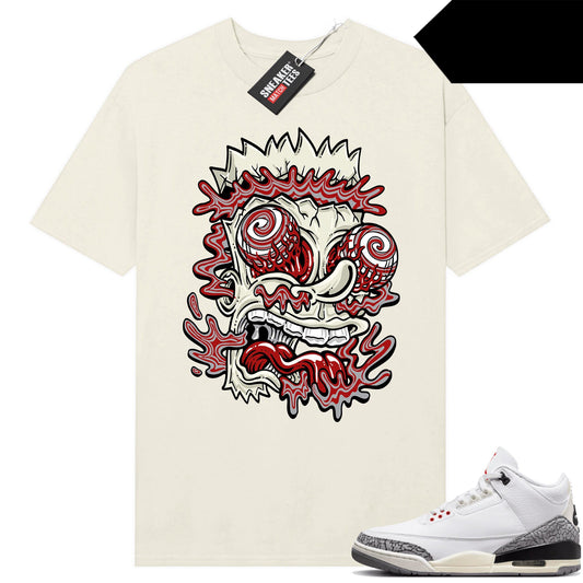 White Cement 3s to match Sneaker Match Tees Sail Trippy Bart