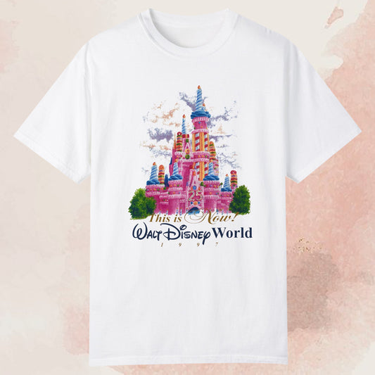 1997 Walt Disney World 25th Anniversary Pink Castle T-Shirt