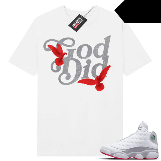 Wolf Grey 13s shirts to match Sneaker Match Tees White God Did Doves