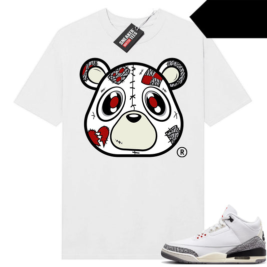 White Cement 3s to match Sneaker Match Tees White Heartless Bear