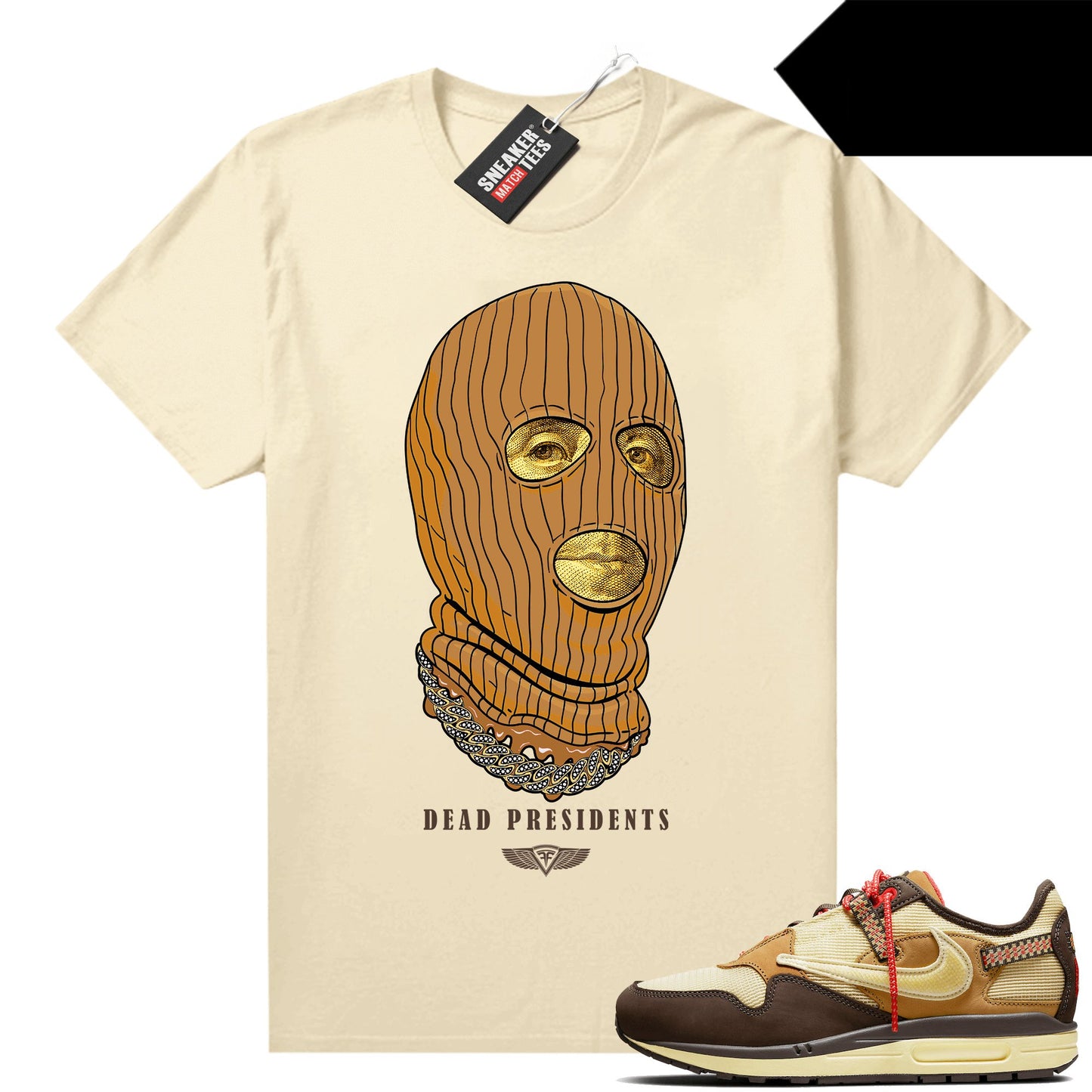 Air Max 1 Travis Baroque Brown Sneaker Match Tees Sail Dead Presidents