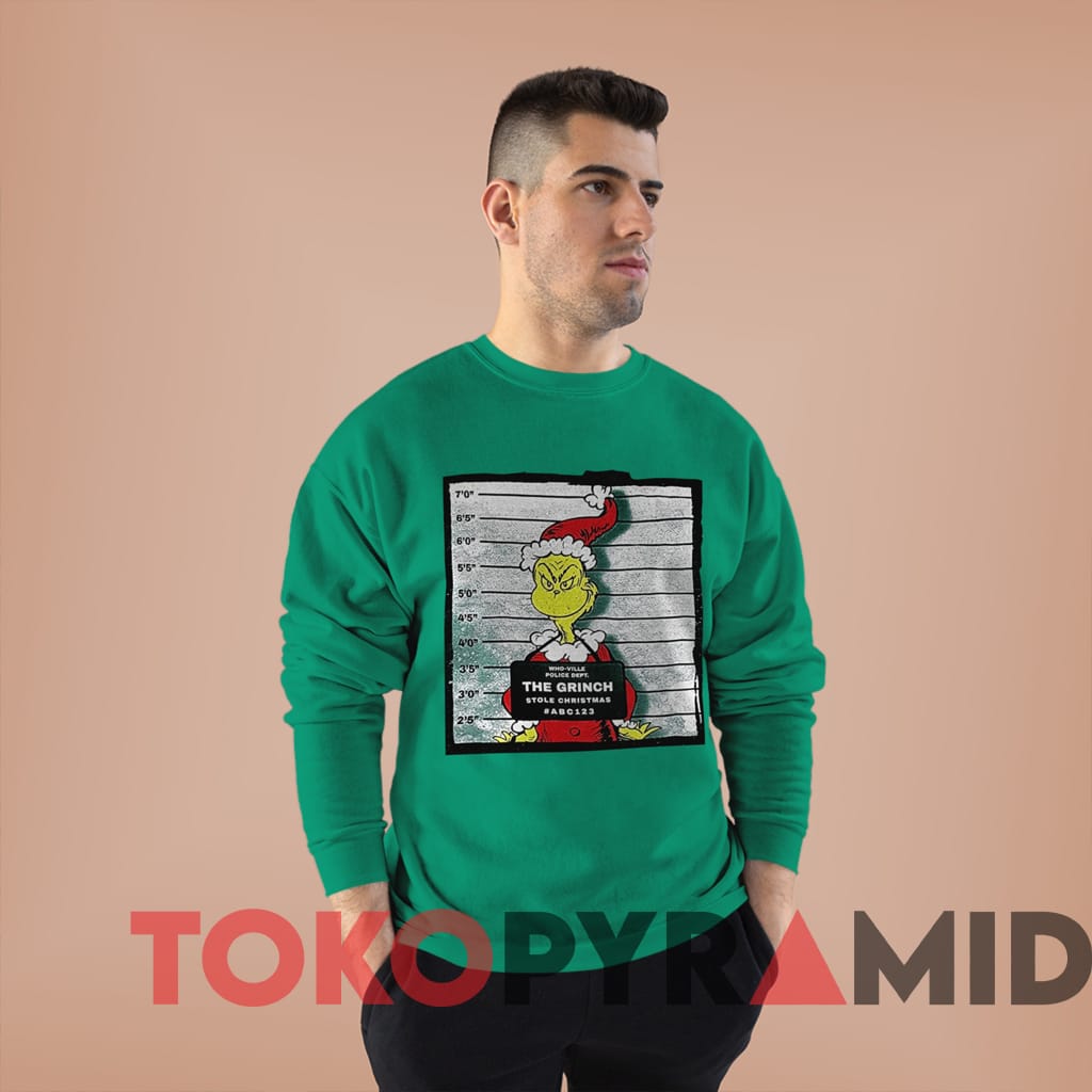 Vintage The Grinch Dr. Seuss Mugshot Christmas Unique Sweater