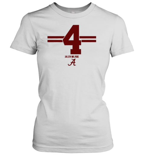 Alabama Football Jalen Milroe 4 Stripe Number And Name T-Shirt