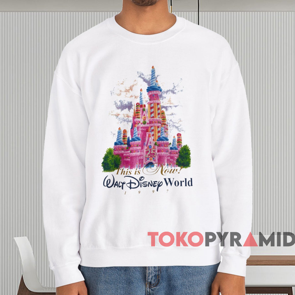 1997 Walt Disney World 25th Anniversary Pink Castle T-Shirt