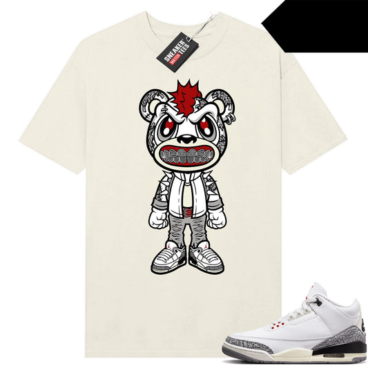 White Cement 3s to match Sneaker Match Tees Sail Rebels Bear toon