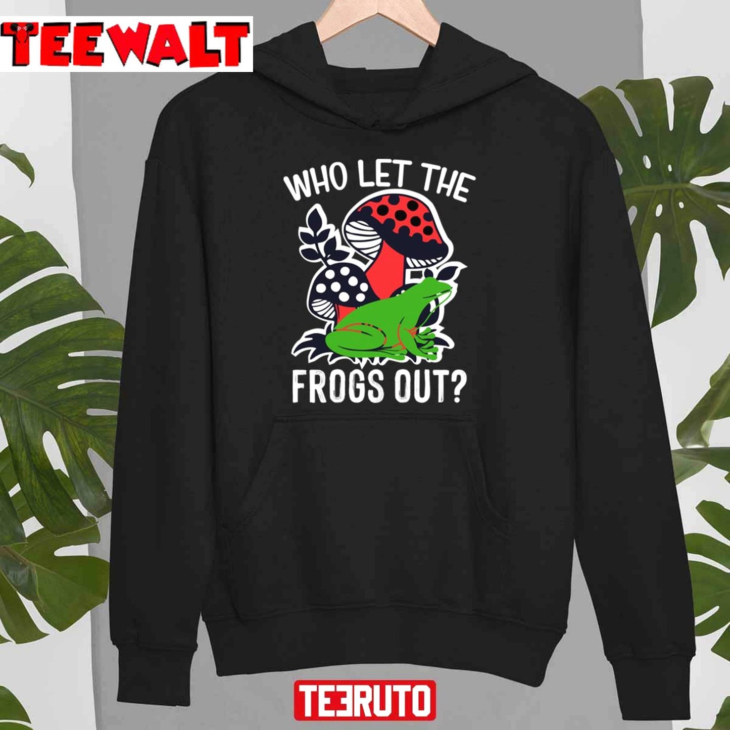 Aesthetic Mushroom Frog Art Who Let The Frogs Out Unisex T-Shirt