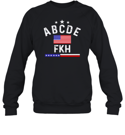 ABCDE FKH Anti Kamala Harris USA Flag T-Shirt