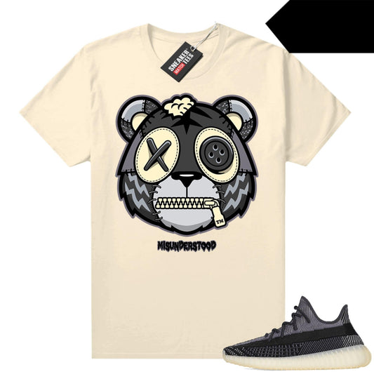 Yeezy 350 V2 Carbon to match Sneaker Match Tees Cream Misunderstood Tiger