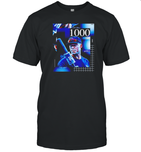 Aaron Judge New York Yankees 1000 Career Hits Baseball T-Shirt