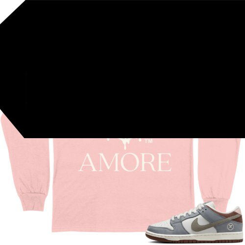 Yuto Horigome Dunk to match Sneaker Match Long Sleeve Tees Light Pink AMORE Crazy Love Heart