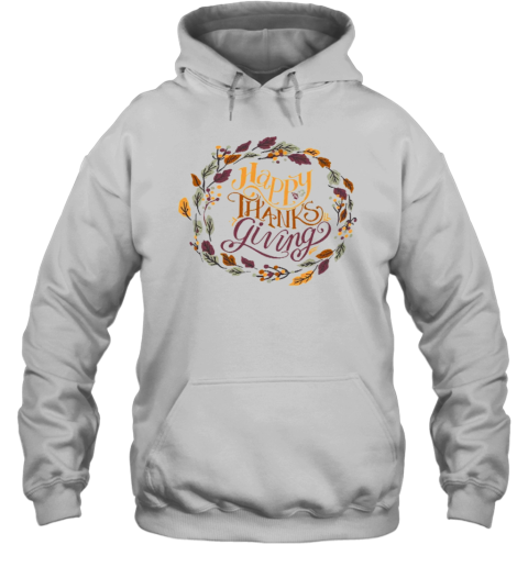 Wreath Happy Thanksgiving Teacher T-Shirt