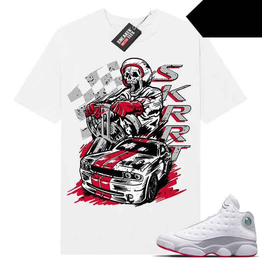 Wolf Grey 13s shirts to match Sneaker Match Tees White SKRRRT