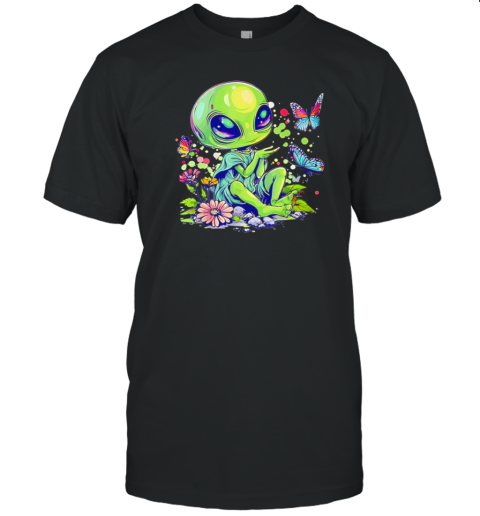 Alien Girl With Flowers T-Shirt