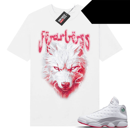 Wolf Grey 13s shirts to match Sneaker Match Tees White Fearless