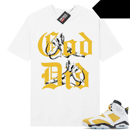 Yellow Ochre 6s retro to match Sneaker Match Tees White God Did