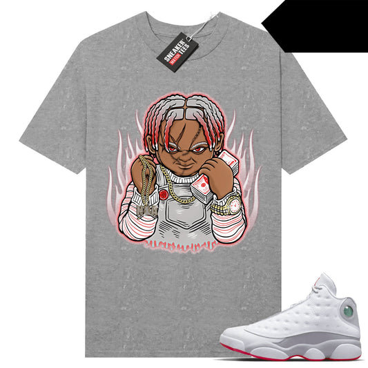 Wolf Grey 13s shirts to match Sneaker Match Tees Heather Grey Trap Chucky