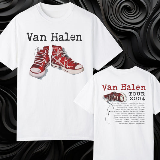 Vintage Van Halen White Red Shoes Tour 2004 T-shirt