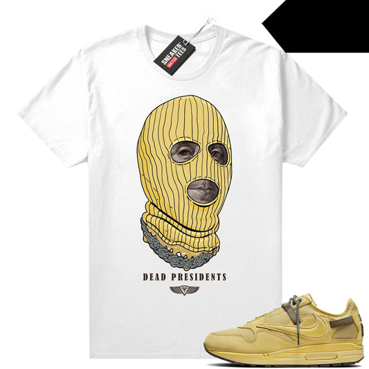 Air Max 1 Travis Saturn Gold Sneaker Match Tees White Dead Presidents