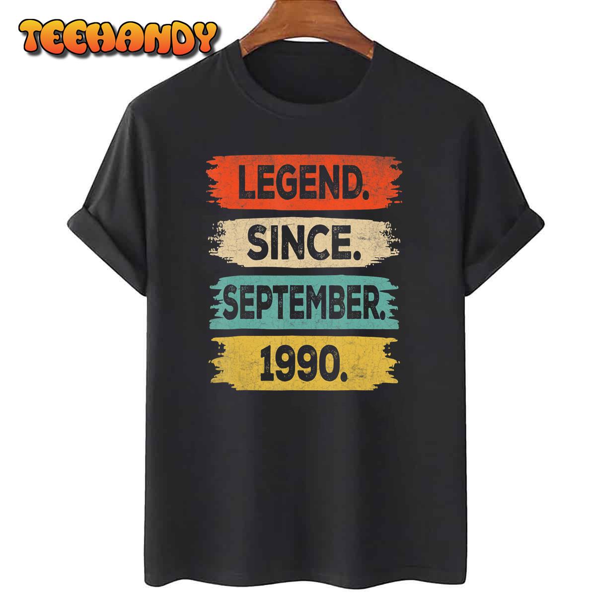 32 Years Old Gift Legend Since September 1990 32nd Birthday Hoodie