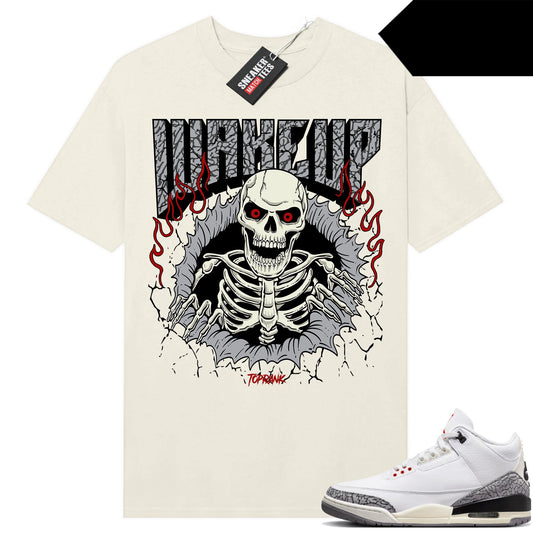 White Cement 3s to match Sneaker Match Tees Sail Wakeup