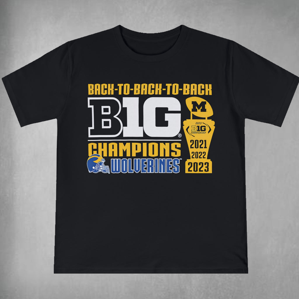 3 Years Back To Back To Back Wolverines Shirt