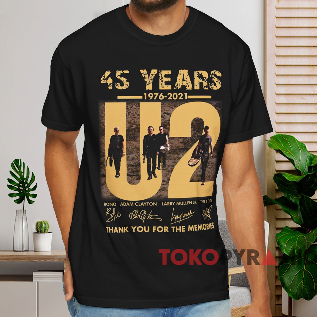 45 Years U2 Thank You For The Memories T-shirt