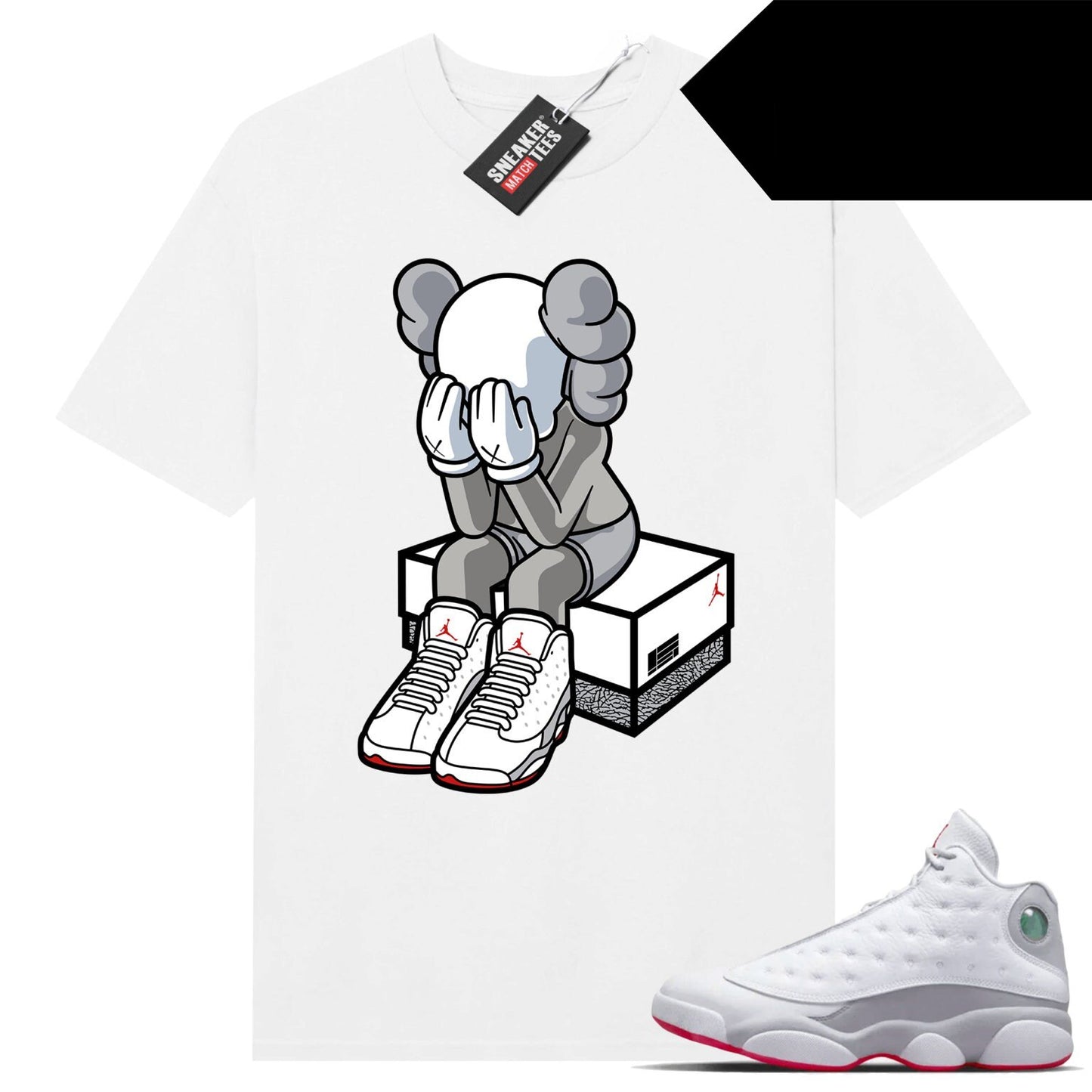 Wolf Grey 13s shirts to match Sneaker Match Tees White Toy x AJ13