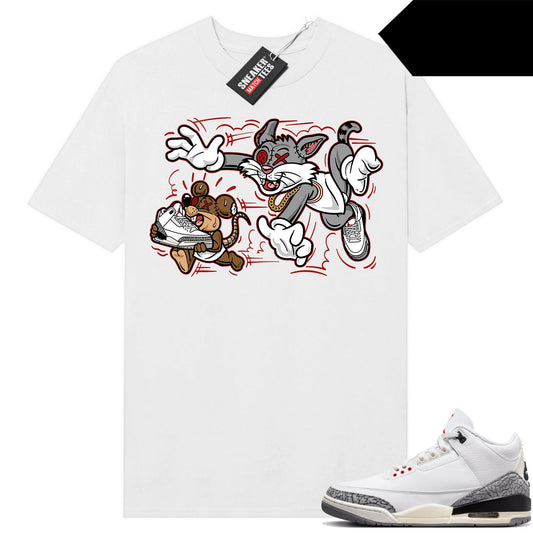 White Cement 3s to match Sneaker Match Tees White Finessed