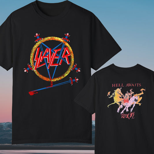 1985 Slayer Hell Awaits Tour T-shirt