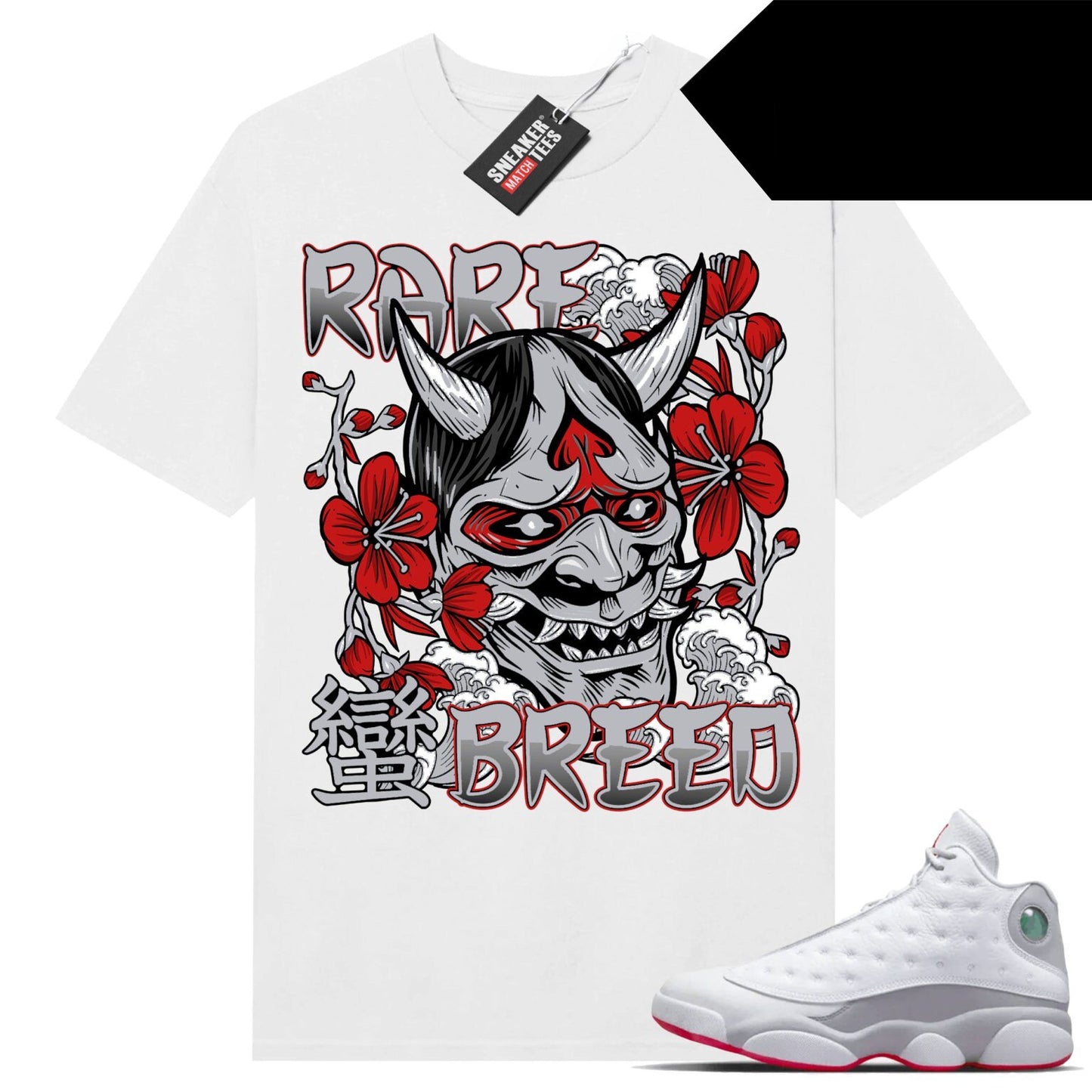 Wolf Grey 13s shirts to match Sneaker Match Tees White Rare Breed