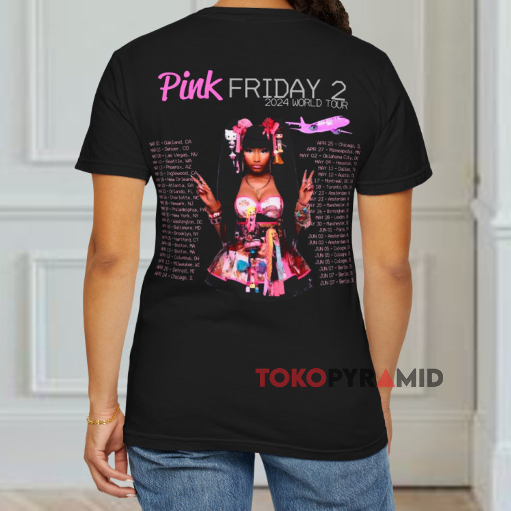 2024 Nicki Minaj Pink Friday 2 World Tour Shirt Double Sided